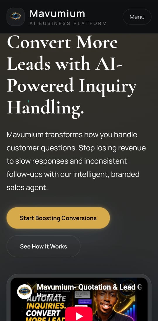 Mavumium — AI-powered quotation generation platform